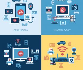 Digital appliances cartoon illustration vector