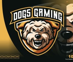Dog mascot logo vector