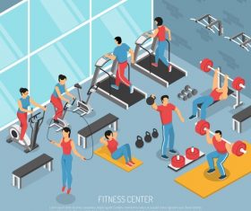 Fitness sport gym illustration vector