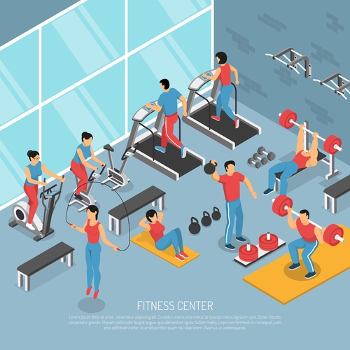 Fitness sport gym illustration vector