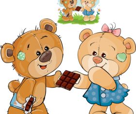 Give away chocolate cartoon illustration vector
