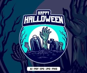 Halloween mascotlogo vector