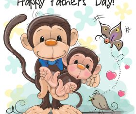 Happy fathers day cartoon vector