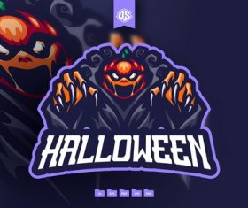 Happy halloween logo vector