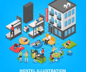 Hostel vector