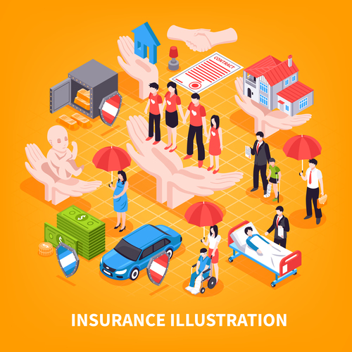 Insurance illustration vector