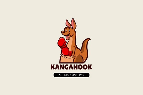 Kangahook mascot logo vector