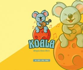 Koala mascot logo vector