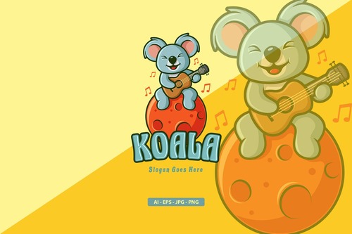 Koala mascot logo vector