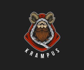 Krampus logo design vector