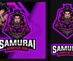 Legendary samurai minhyuk kim gaming mascot logo vector