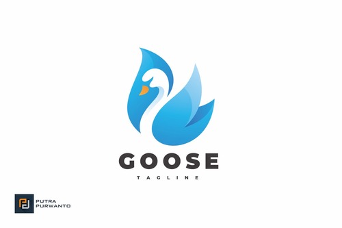 Logo swan design vector