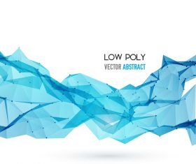 Low poly blue vector abstract