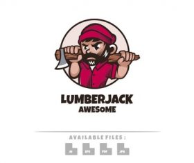 Lumberjack logo vector