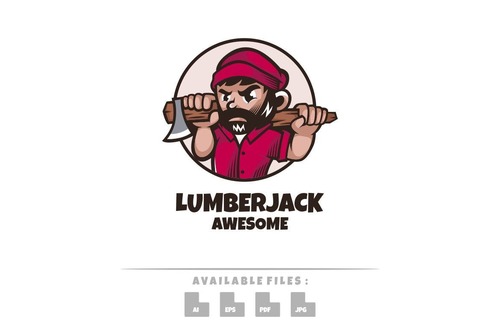 Lumberjack logo vector