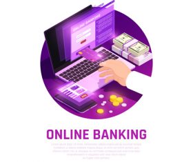 Online banking vector