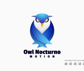 Owl gradient logo vector