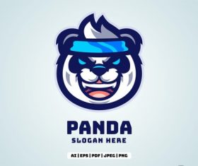 Panda logo design vector