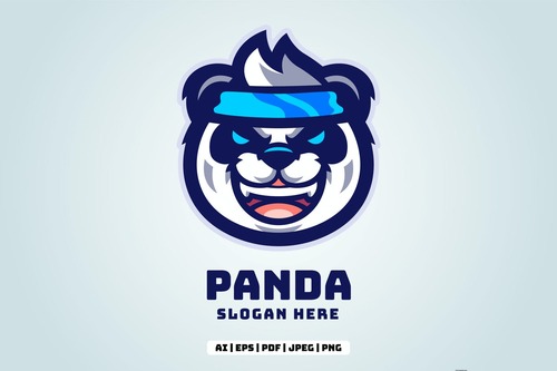 Panda logo design vector