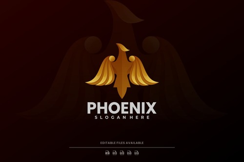 Phoenix luxury logo vector