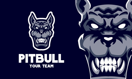 Pitbull your team logo vector