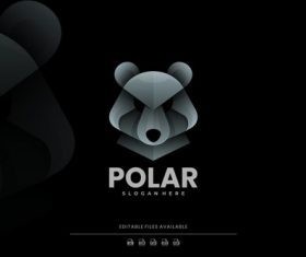 Polar gradient logo vector