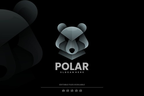 Polar gradient logo vector