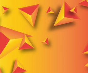 Red and orange triangle background vector