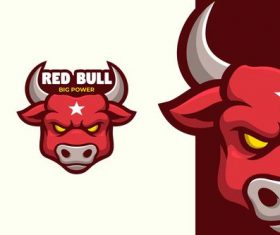 Red bull big power logo vector