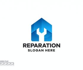 Reparation gradient logo design vector