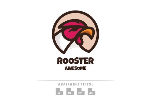 Rooster logo vector