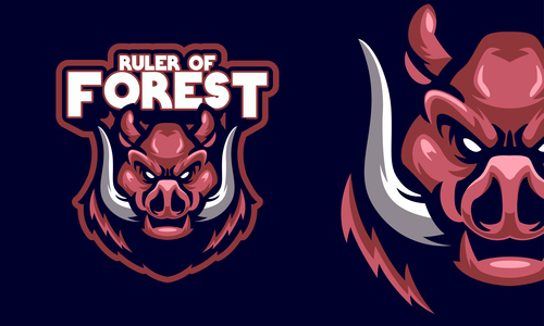Ruler of forest logo vector