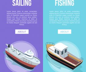 Sailing and fishing vector