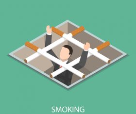 Smoking trap illustration vector