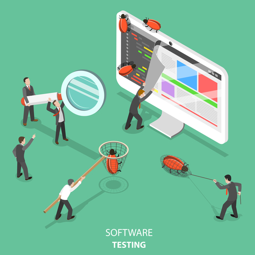 Software testing illustration vector