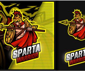Sparta warrior esport logo vector