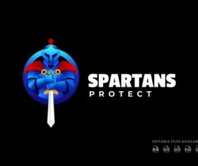 Spartan gradient logo vector