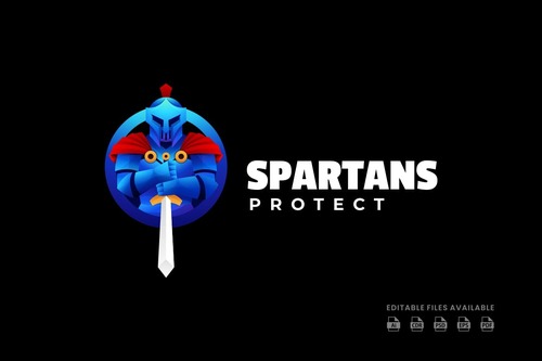 Spartan gradient logo vector