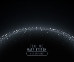 Techno data system background vector