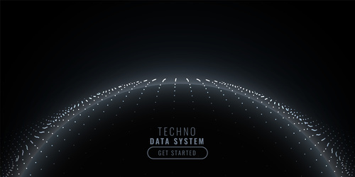 Techno data system background vector