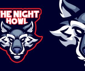 The night howl logo vector