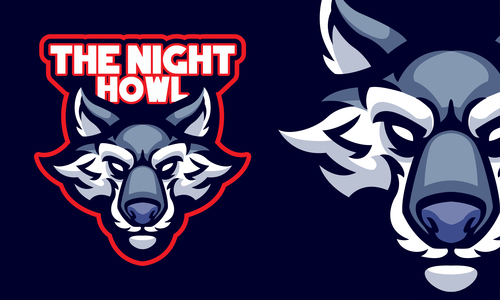 The night howl logo vector