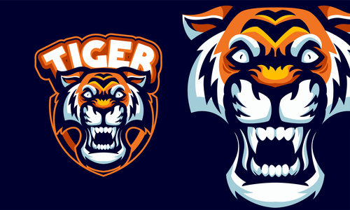 Tiger esports logo vector