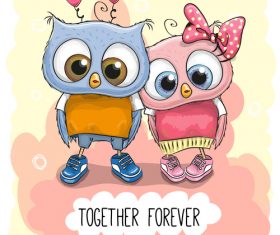 Together forever cartoon vector