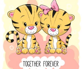Together forever cartoon vector