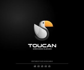 Toucan gradient logo vector