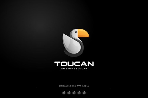 Toucan gradient logo vector