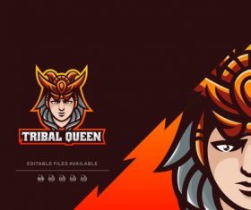 Tribal queen sport and e sports logo vector