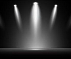 White light effect vector on black background