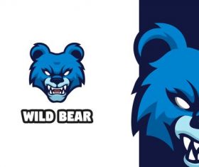 Wild bear logo vector